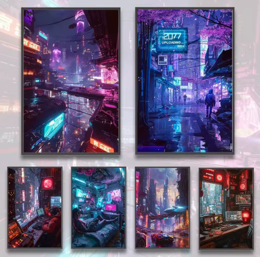 Cyberpunk City Posters