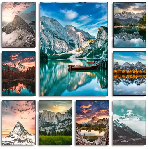 🎁 Mountain Landscape Posters (100% off)