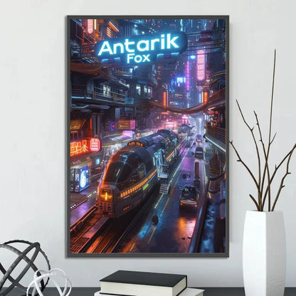 Cyberpunk City Posters Figures Home Decoration Canvas Painting Wall Arts Cartoons Computer Room